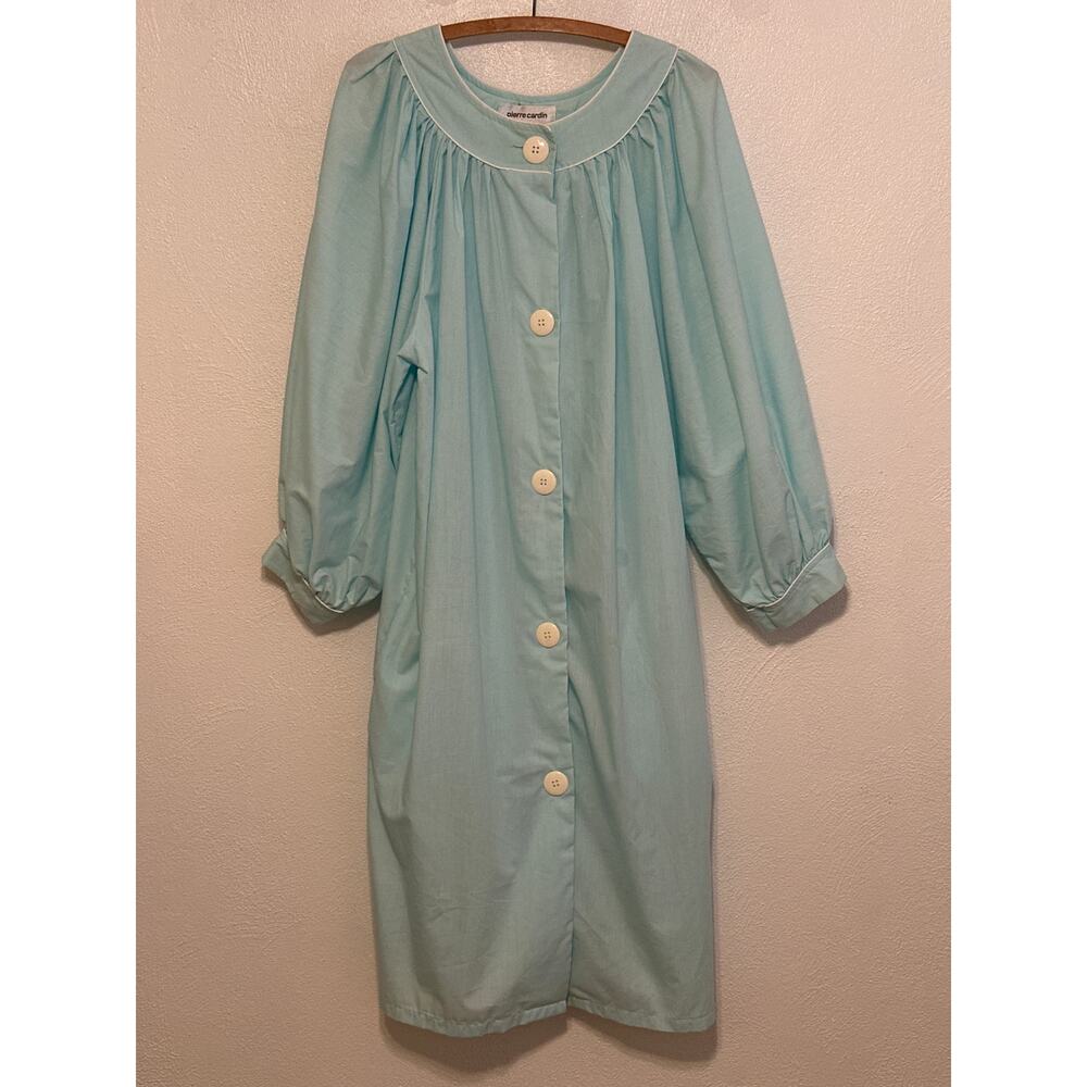 Vintage 60/70s Pierre Cardin House Coat Powder Blue Balloon Sleeves Quite Luxury
